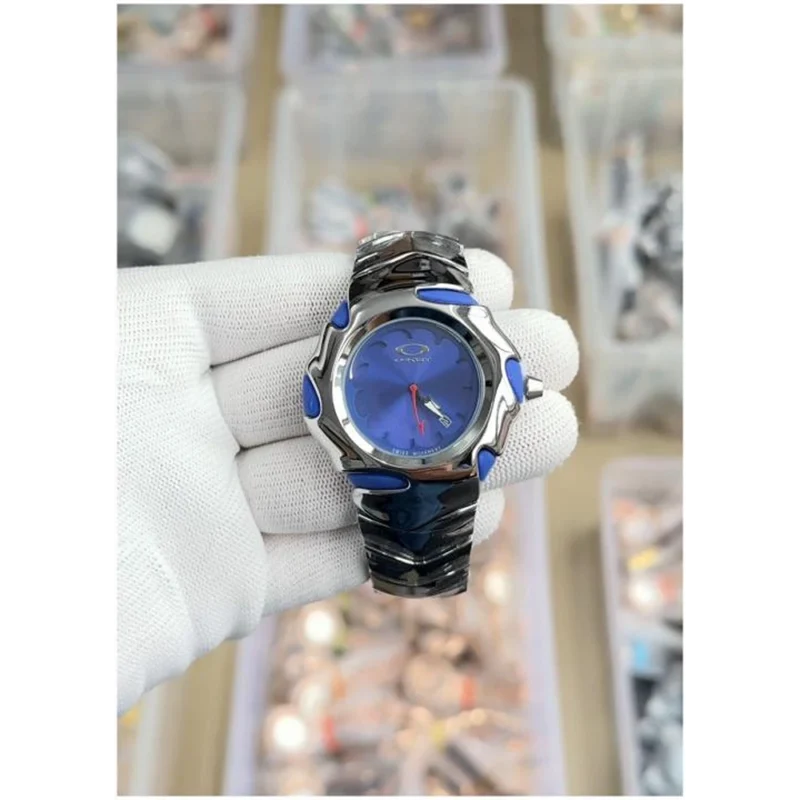Oakley Blade Watch Silver-Blue For Men (SL865)