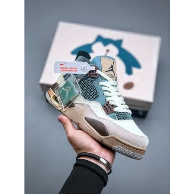 Classy Nike Air Jordan Retro 4 Snorlax Custom Shoes For Men (SHH07854)