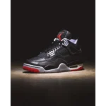 Trendy Nike Air Jordan Retro 4 Bred Shoes For Men (SW6571)