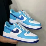 Trendy Nike Air Force 1 Split Light Photo Blue Shoes For Men (CSO4588)