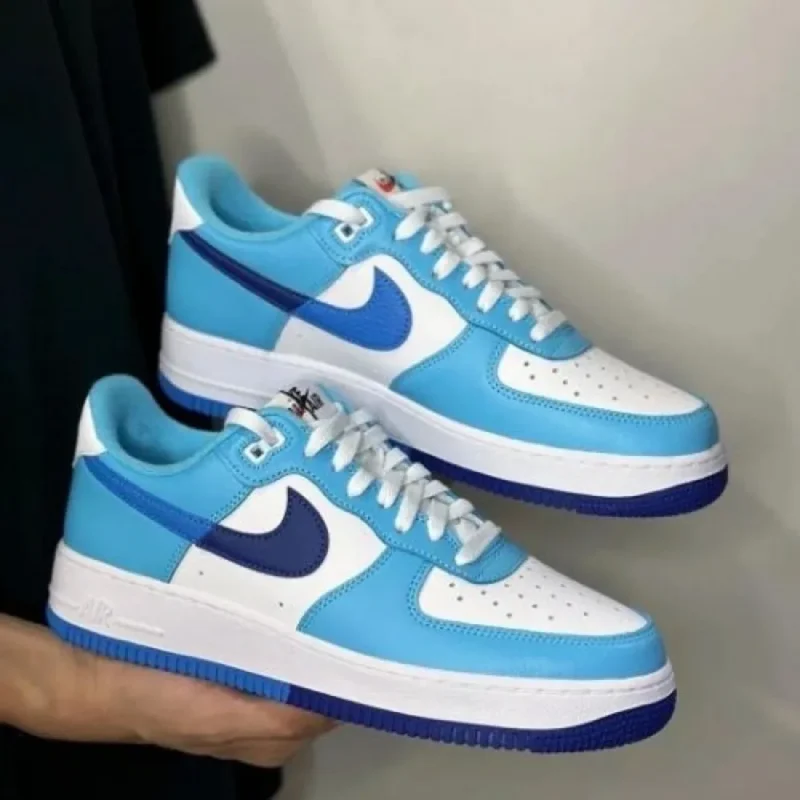 Trendy Nike Air Force 1 Split Light Photo Blue Shoes For Men (CSO4588)
