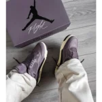 Trendy Air Jordan Retro 4 Ma Maniere Purple Shoes For Men (SHUB735)