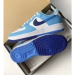 Trendy Nike Air Force 1 Split Light Photo Blue Shoes For Men (CSO4588)