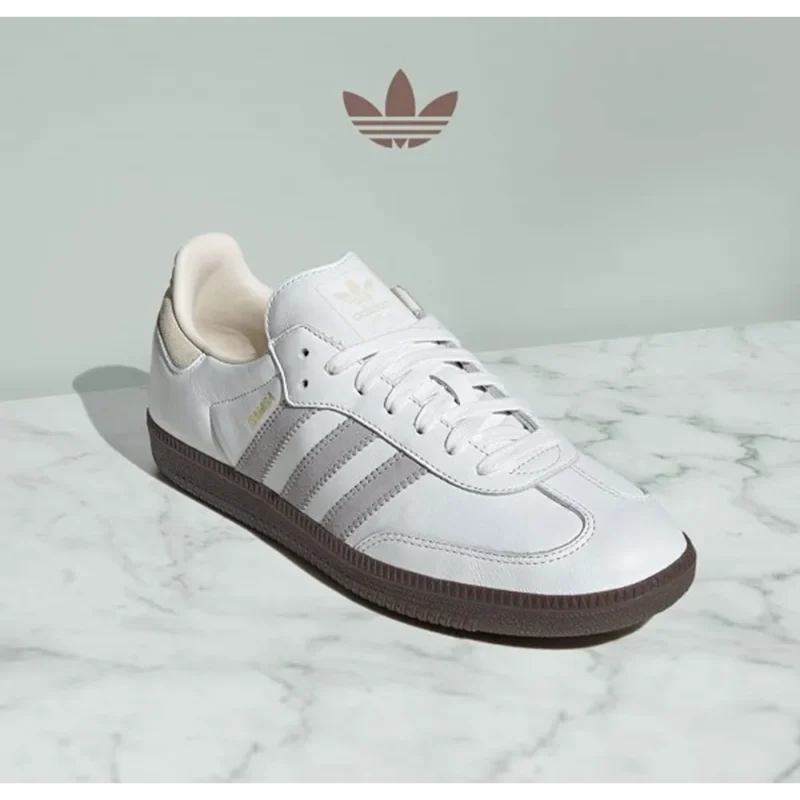 Trendy Adidas Samba Core White Grey Shoes For Men (SW6572)