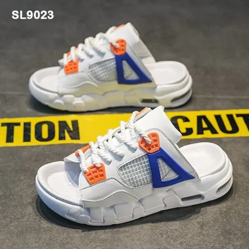 Premium Nike Air Jordan Retro 4 Thunder White Slide For Men (QT319)