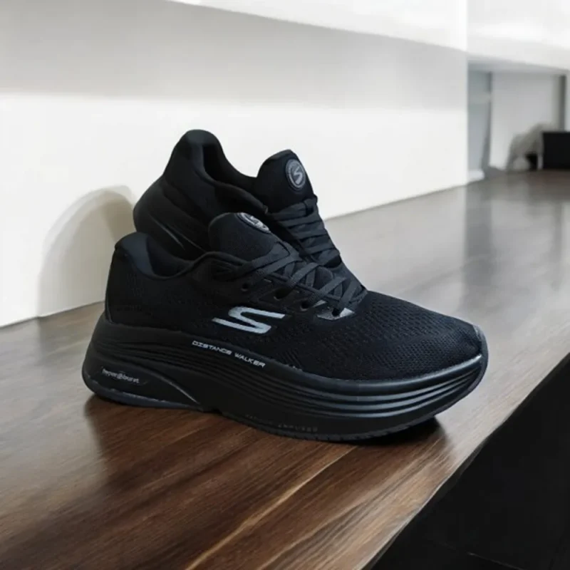 Trendy Skechers Go Walk Distance Walker Triple Black Shoes For Men (SW5702)