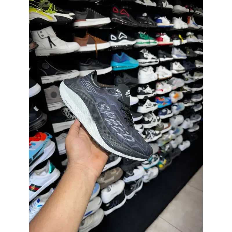 Imported Skechers Go Run Speed Beast Black Shoes For Men (SOS2863)