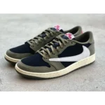 Trendy Air Jordan Retro 1 Travis Scott Black Olive Shoes For Men (SHUB738)
