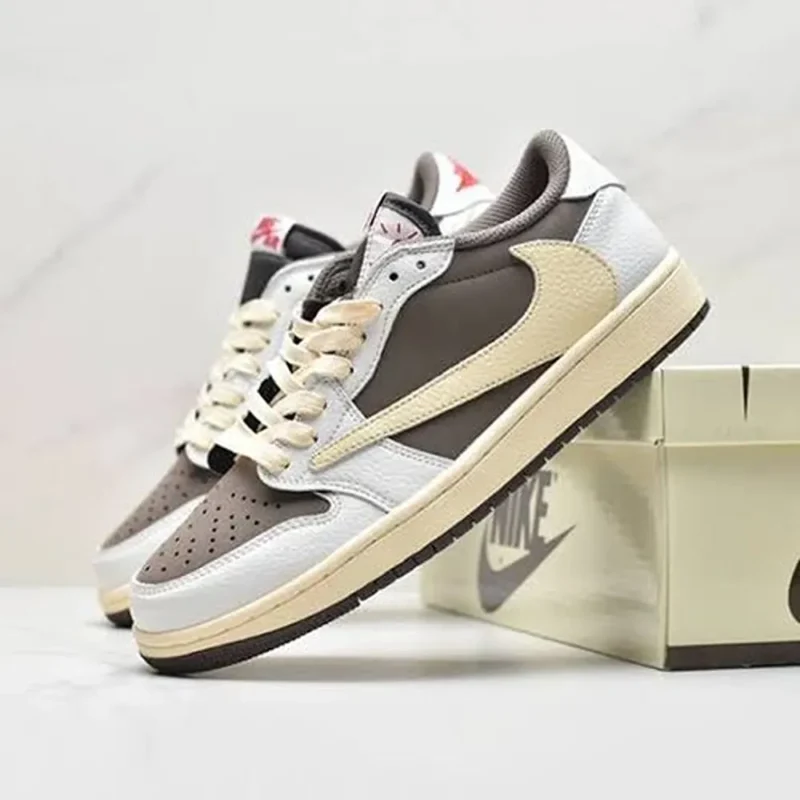 Premium Nike Air Jordan Retro 1 X Travis Scott Reverse Mocha Shoes For Men (HOF842)