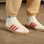 Stylish Adidas Court Vl Cream Red Shoes For Men (SW6184)