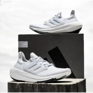 Trendy Adidas Ultra Boost 21 Full White Shoes For Men (SHUB740)
