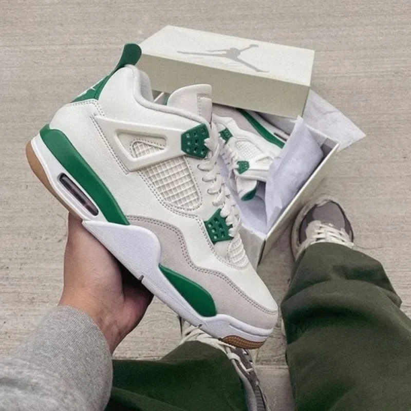 Stylish Nike Jordan Retro 4 Pine Green Shoes For Men (SW5770)