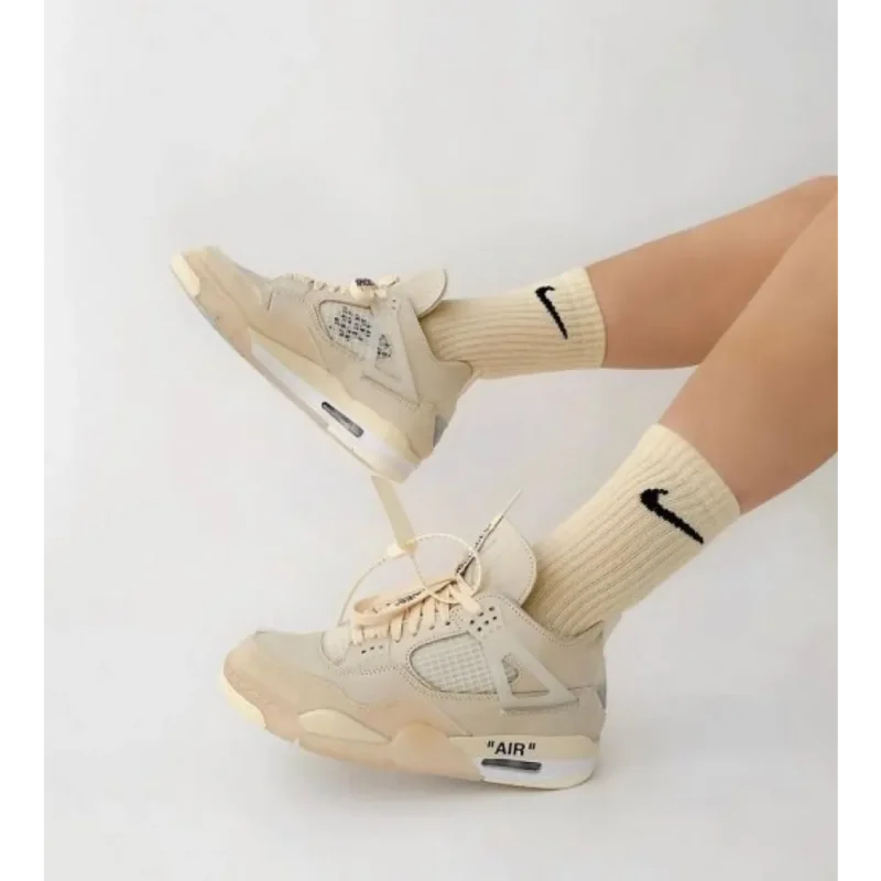 p-117-16-14-32-140365.webp Imported Nike Air Jorden Retro 4 Off White Shoes For Men (SOS2870)