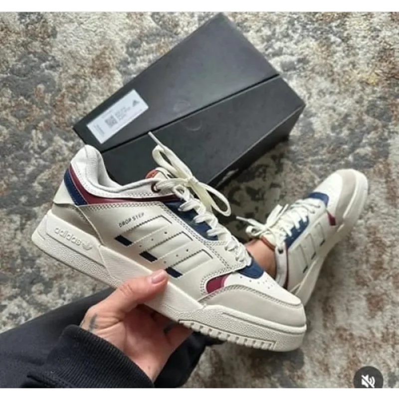 Classy Adidas Drop Step White Blue Shoes For Men (SHH07891)