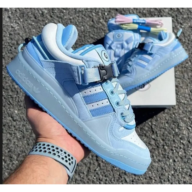 Trendy Adidas Fourm Bad Bunny Tint Blue Shoes For Men (SHUB531)