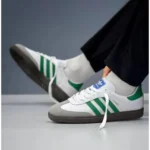 Classy Adidas Samba White Green Shoes For Men (SHH07894)
