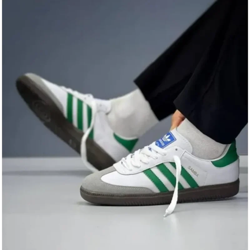 p-128-10-16-16-869507.webp Classy Adidas Samba White Green Shoes For Men (SHH07894)