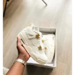 Trendy Nike Jordan 4 Metallic Gold Shoes For Men (SW6540)