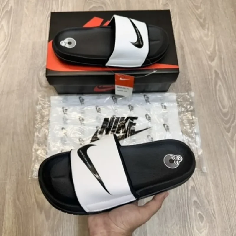 Trendy Nike Offcourt White Black Flip Flopss For Men (BH987)