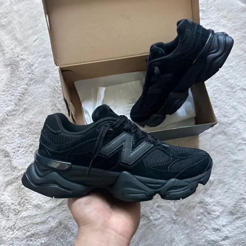 Trendy New Balance 9060 Full Black Shoes For Men (SW6632)