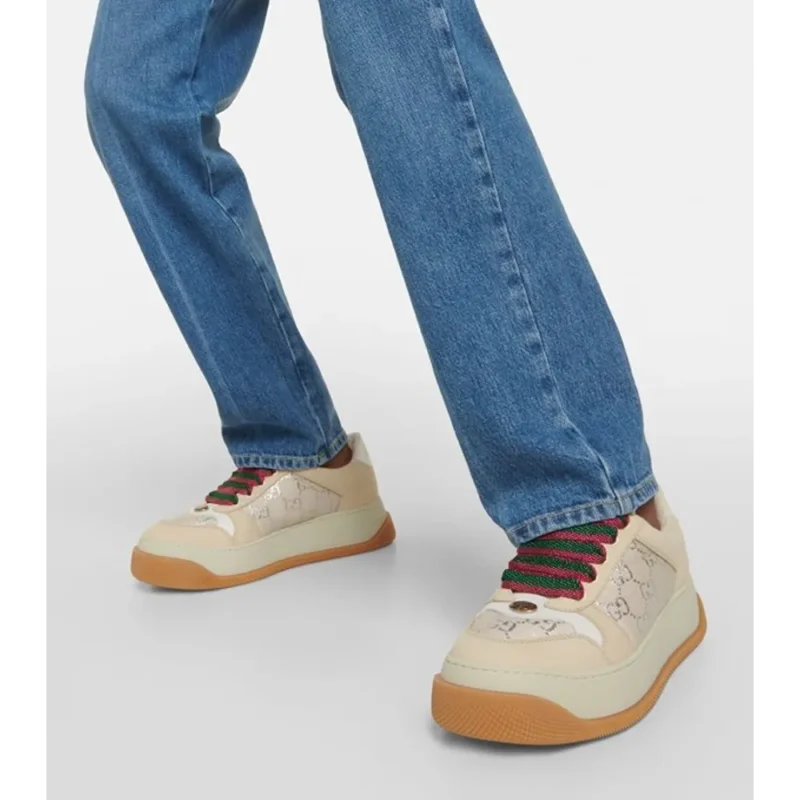 Classy Gucci Screener Gg Leather Shoes For Men (SHH07807)
