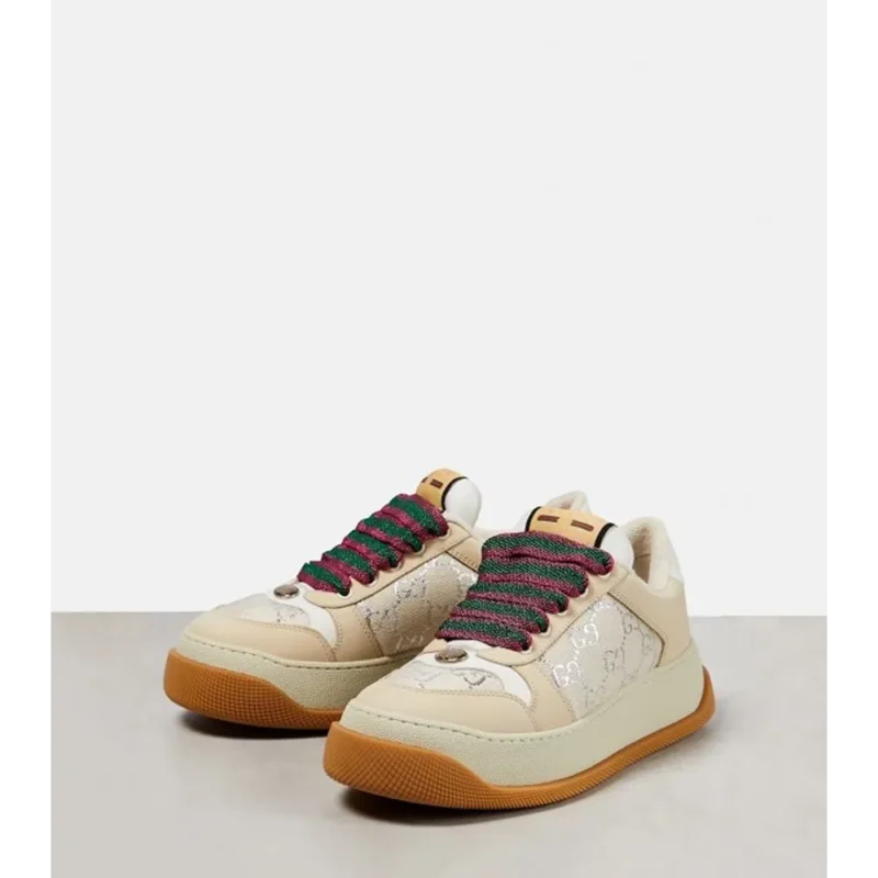Classy Gucci Screener Gg Leather Shoes For Men (SHH07807)