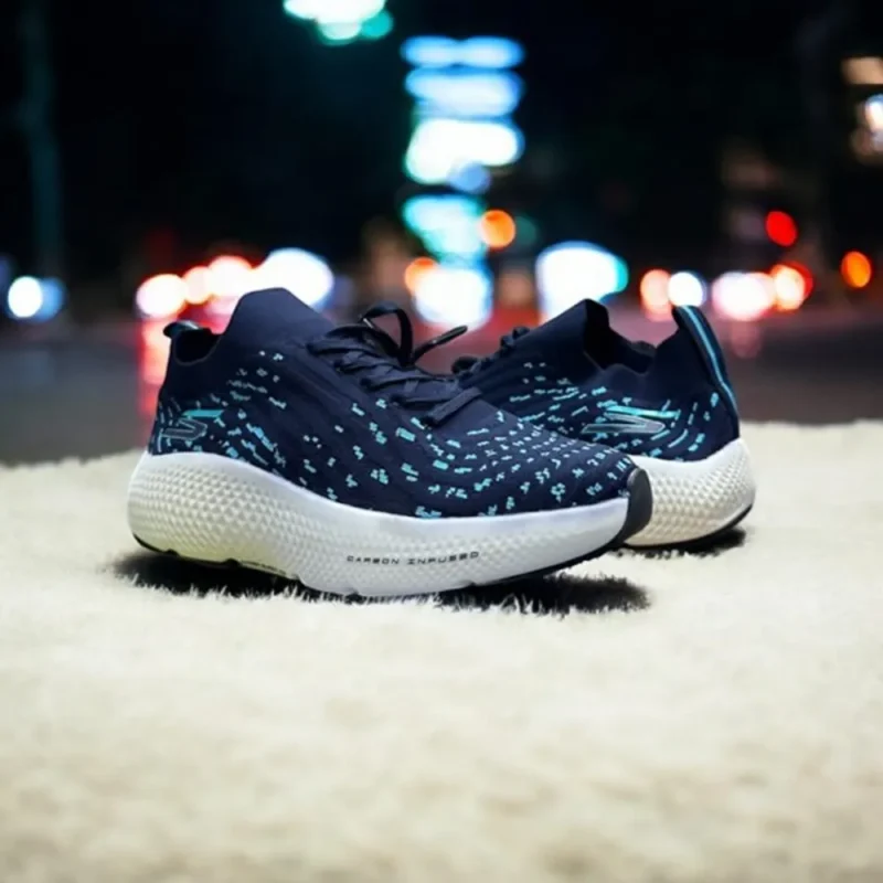 Trendy Skechers Max Road Hyper Burst Blue White Shoes For Men (SW5717)