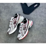 Classy New Balance 740 Silver Red Shoes For Men (SHH07812)