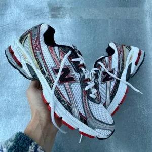 Classy New Balance 740 Silver Red Shoes For Men (SHH07812)