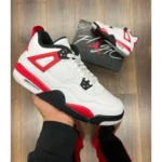 Stylish Nike Air Jordan 4 Red Cement Shoes For Men (SW5783)