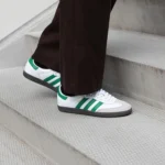 Trendy Adidas Samba White Green Shoes For Men (SHUB543)