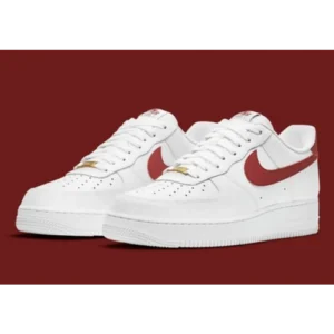 Classy Nike Air Force 1 07 Low White Team Red Shoes For Men (SHH07767)