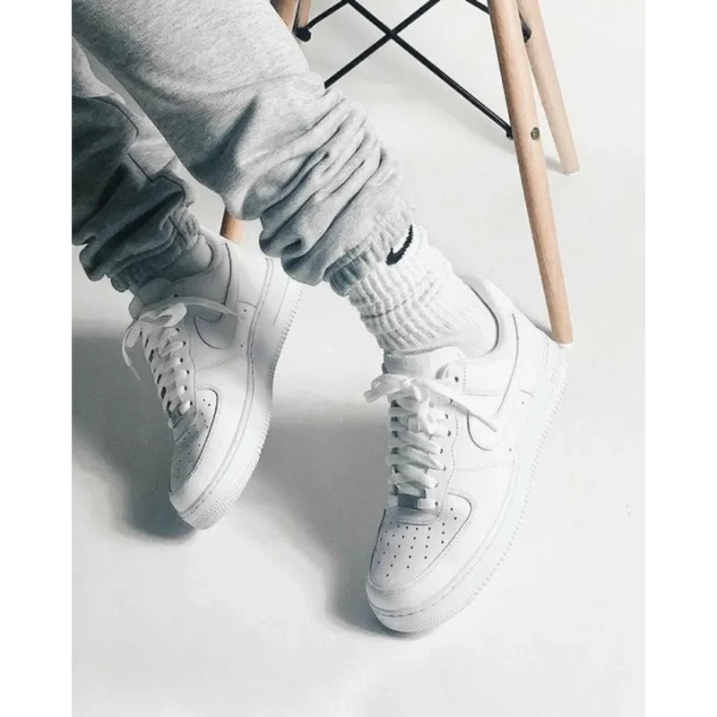 Premium Nike Air Force 1 White Pure Leather Shoes For Men (GF1252)