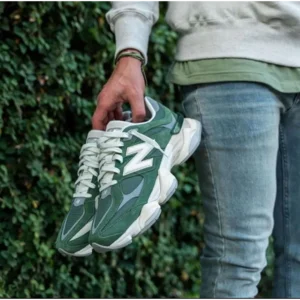 Trendy New Balance 9060 Green Shoes For Men (SHUB493)
