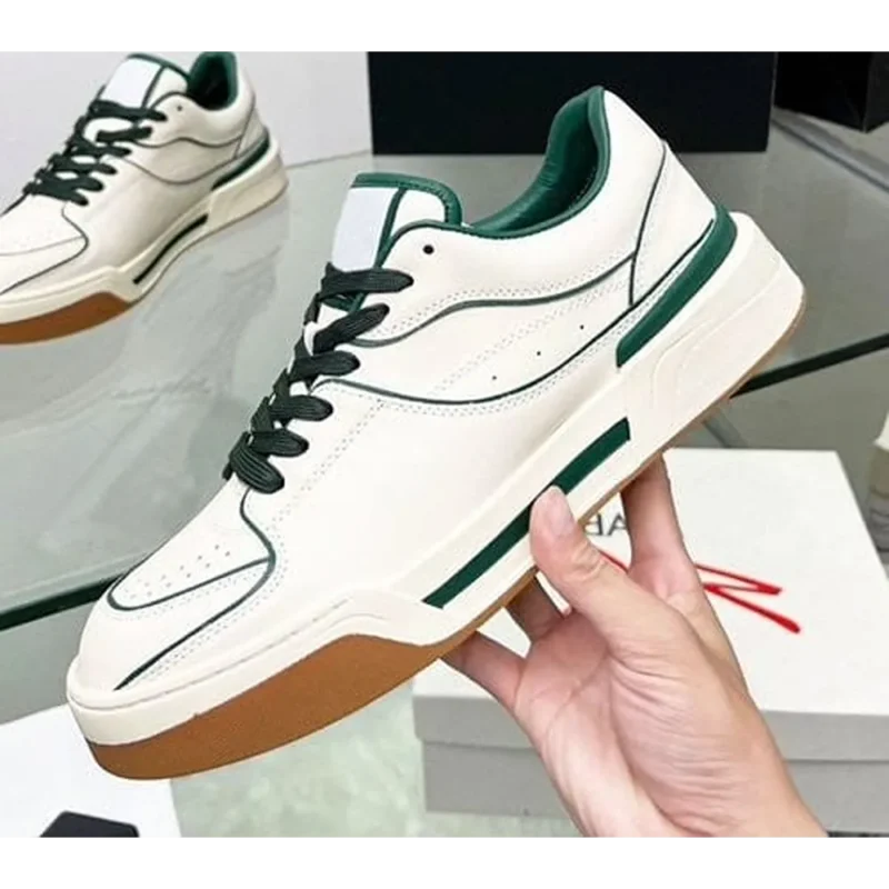 Trendy Dolce & Gabbana New Roma Top Low White Green Shoes For Men (SHUB663)