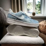 Trendy Nike Air Force 1 Denim Blue Shoes For Men (SW6790)