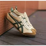 Stylish Ontisuka Tiger Mexico 66 Beige Green Shoes For Men (SW5795)