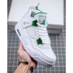 Stylish Nike Air Jordan Retro 4 Green Metalic Shoes For Men (SW5796)