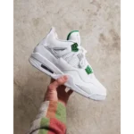 Stylish Nike Air Jordan Retro 4 Green Metalic Shoes For Men (SW5796)