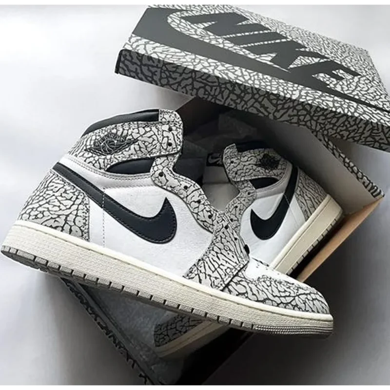 Trendy Air Jordan Retro 1 Elephant Print Shoes For Men (SHUB768)