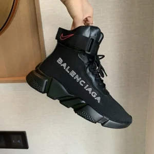 Trendy Balenciaga High Top Full Black Shoes For Men (SHUB668)