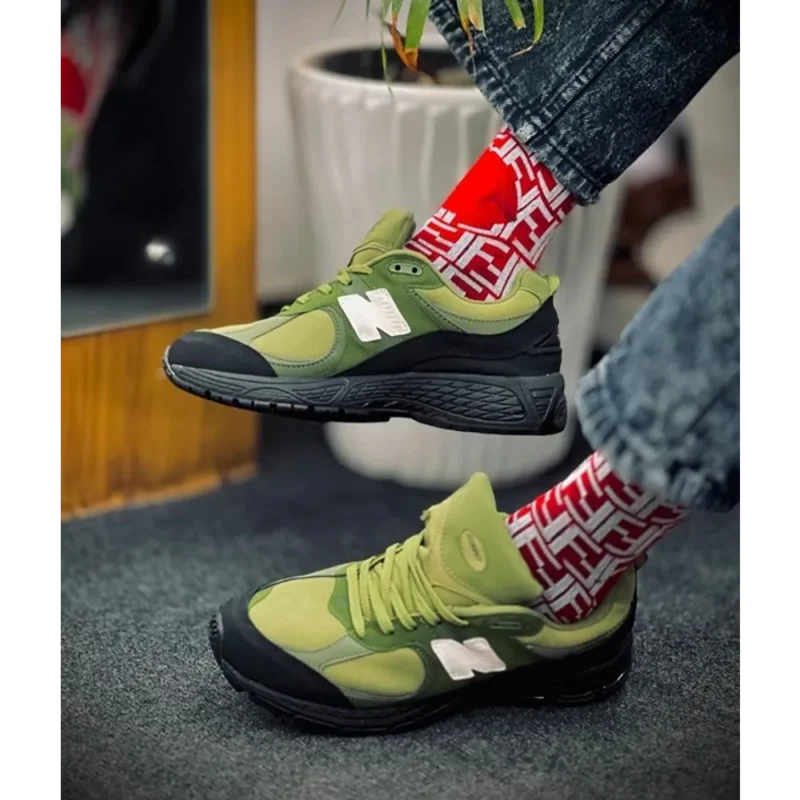 Classy The Basement X New Balance 2002r Olive Black Shoes For Men (SHH07826)