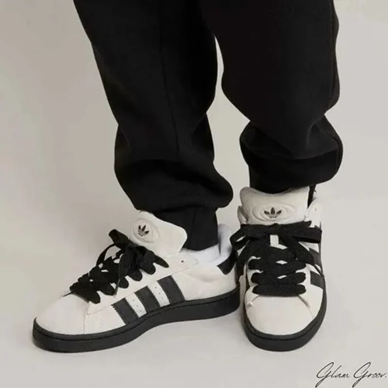 Trendy Adidas Campus 00s Beige Black Shoes For Men (SHUB557)