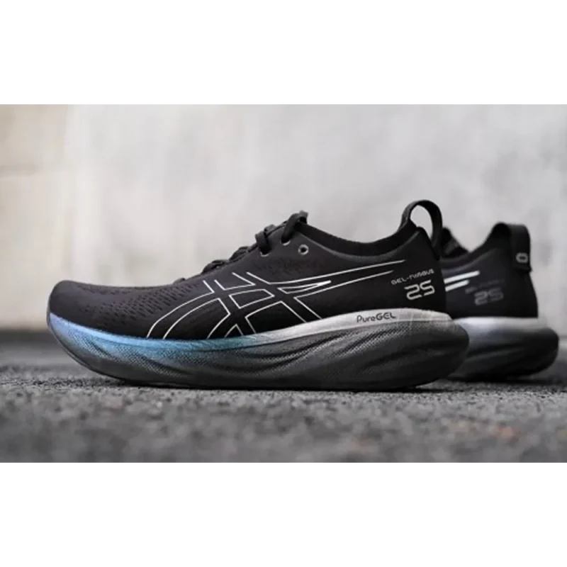 p-2-16-34-30-465597.webp Trendy Assics Gel Nimbus 25 Platinum Black Shoes For Men (SHUB564)