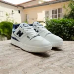 Classy New Balance 550 White Vintage Indigo Shoes For Men (SHH07831)