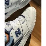 Classy New Balance 550 White Vintage Indigo Shoes For Men (SHH07831)