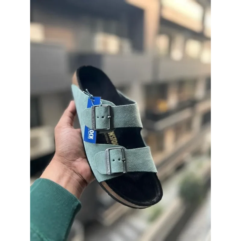 Trendy Birkenstock Suede Aqua Green For Men (BH993)