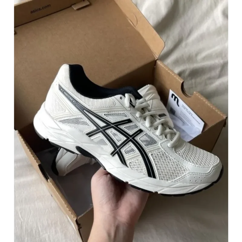 Imported Asiccs Gel Contend 4 Cream Black Shoes For Men (SOS2815)