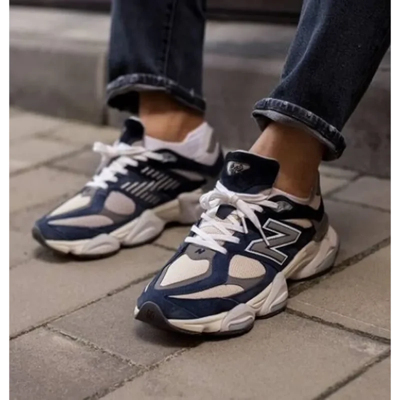 Trendy New Balance 9060 White Blue Shoes For Men (SHUB683)