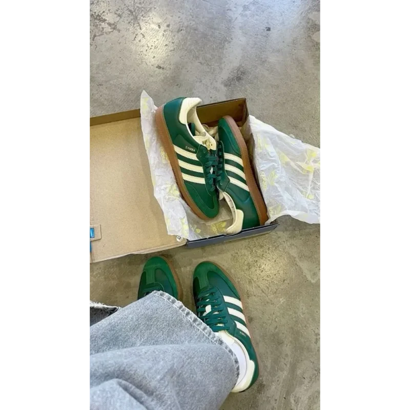 Trendy Adidas Samba Green Shoes For Men (SHUB686)
